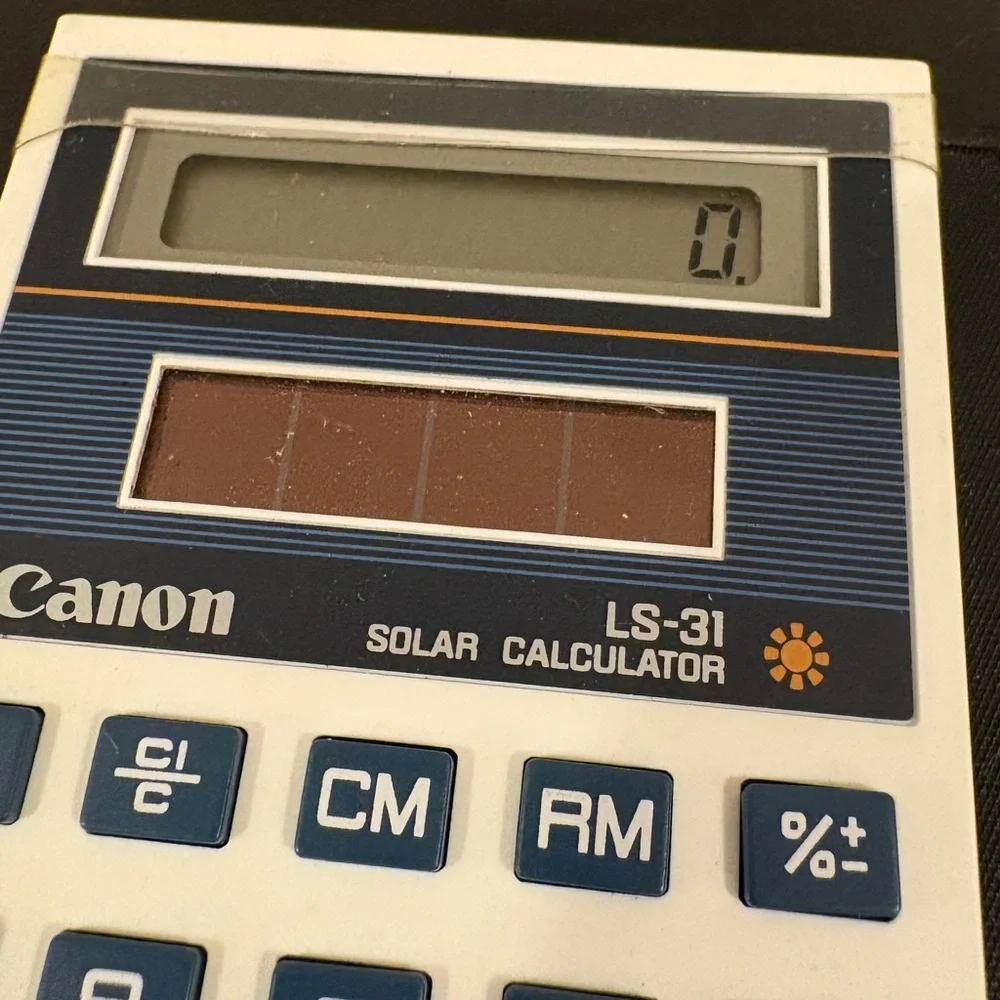 CANON LS-31 Solar Calculator with Case